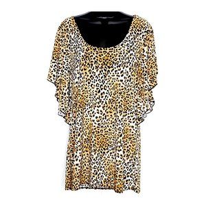 Star Vixen Women's Leopard Print Blouse Shirt Size M